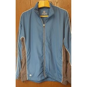 Y2K‎ Stormtech performance Size Medium Men's, Mesh Blue & Gray Rain Jacket #220C